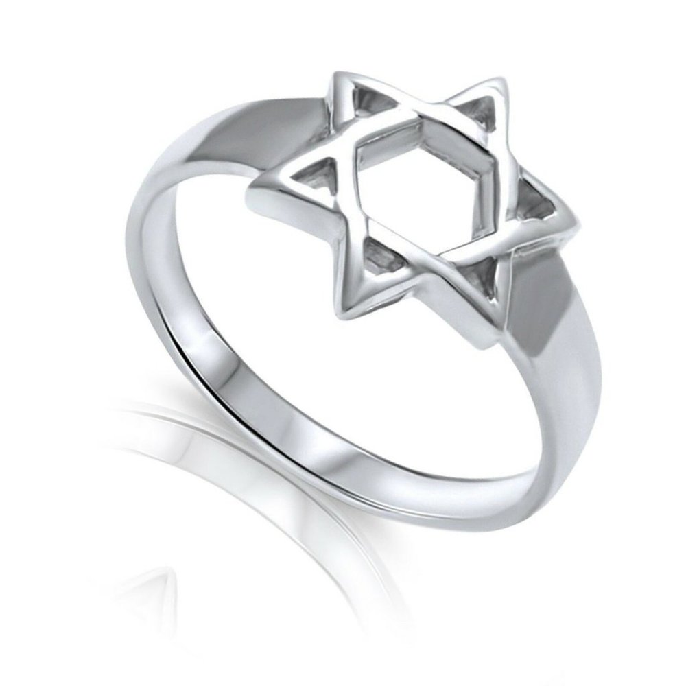 Sterling Silver Star of David Ring - stamped 925 - Size 12 - Picture 3 of 3